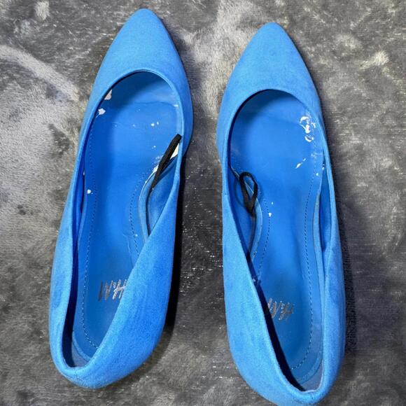 H&M Women's Heels Baby Blue Sz 7 With Matching Clutch - Picture 9 of 15